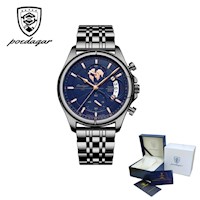 Reloj POEDAGAR para Hombre - Elegante - Acero - Azul